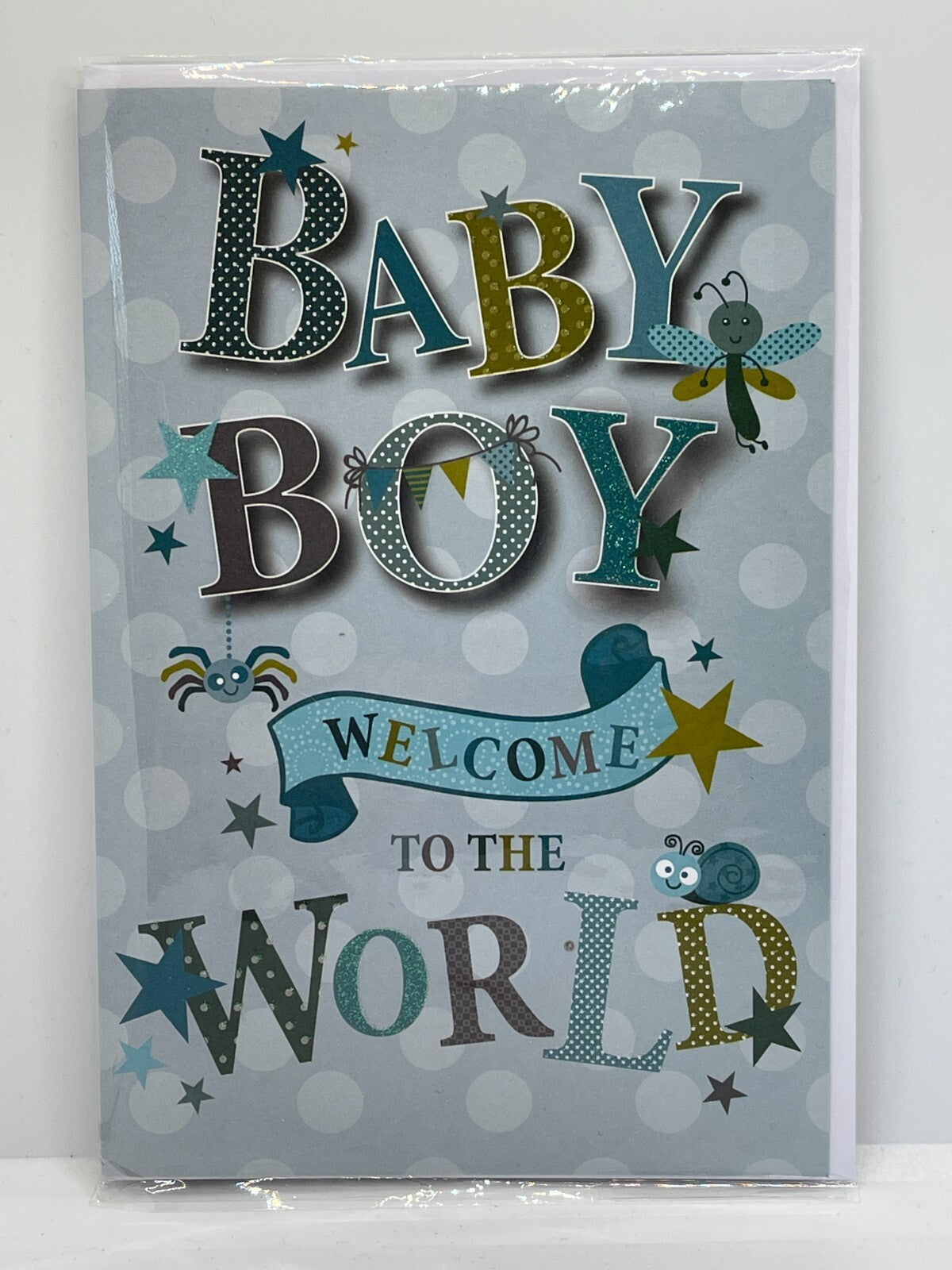 Baby Boy Welcome to the World (New Baby Greeting Card)