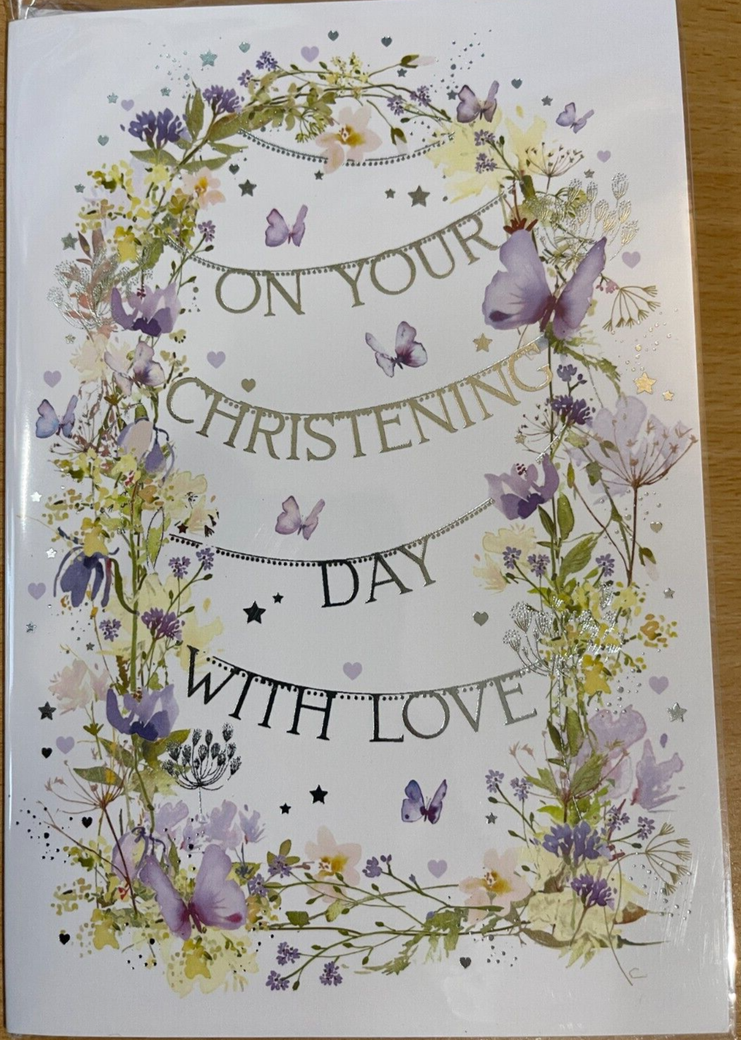 On Your Christening Day With Love (Greeting Card)