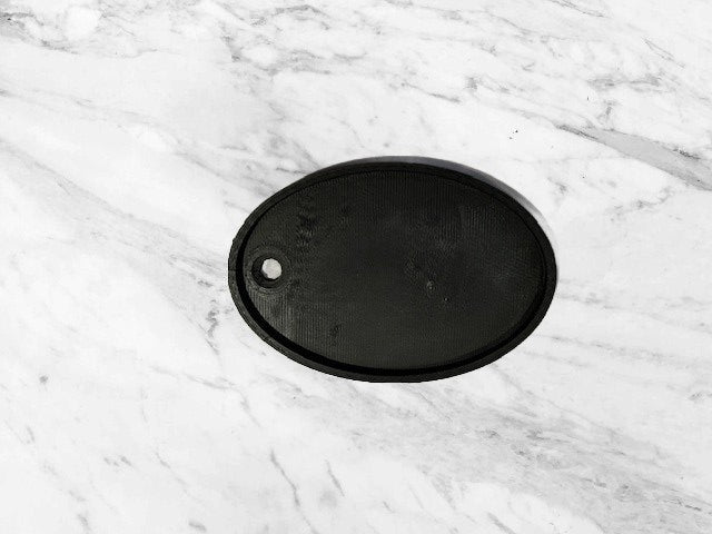 Motorcycle Motorbike Oval Bike Side Stand Pad Puc/Puk/Puck - Black - 3d printed (with or without clip)