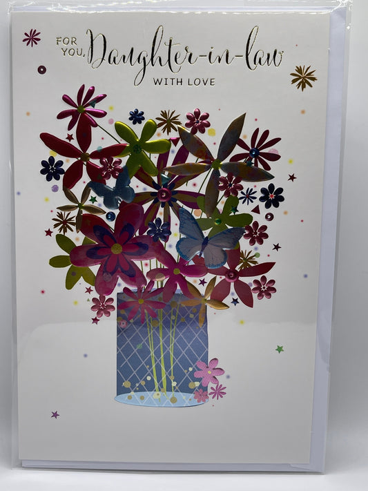 For You, Daughter-in-Law with love (Birthday Greeting Card)