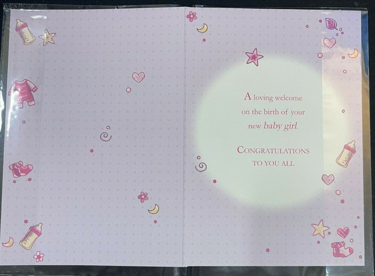 It's a Girl Congratulations! (New Baby Greeting Card)