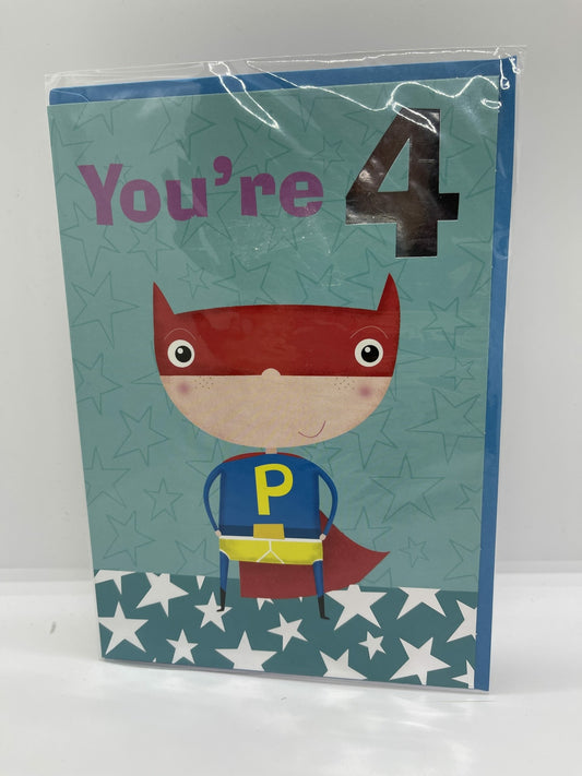 You're 4 (Greeting / Birthday Card)