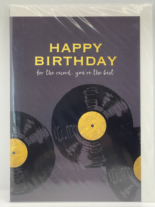 Happy Birthday for the record you're the best (Greeting Card)
