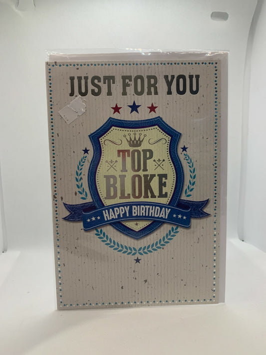 Just For You, Top Bloke, Happy Birthday  (Greeting Card)