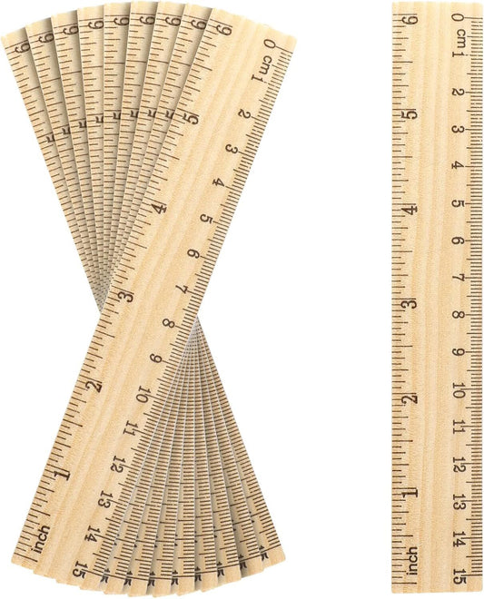 15cm Wooden Ruler