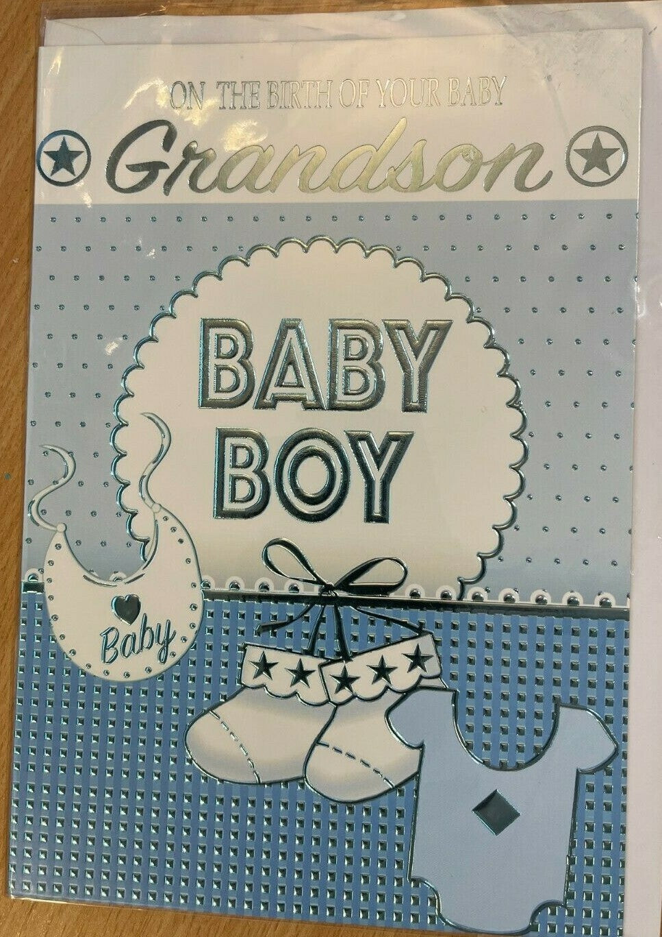 On the birth of your baby Grandson  (New Baby Greeting Card)