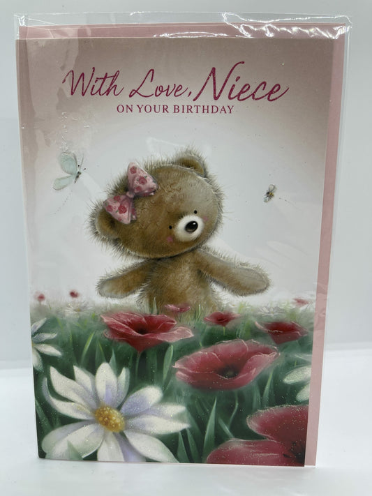 With Love, Niece On Your Birthday (Greeting / Birthday Card)