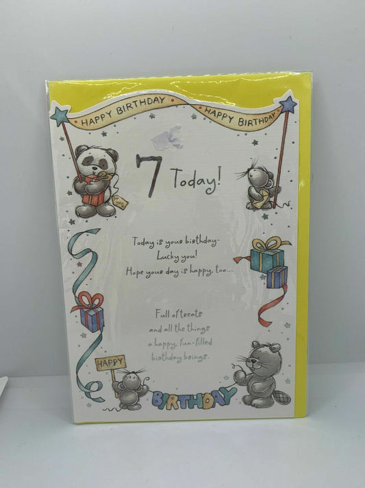 7 Today!  (Birthday Card / Greeting Card)