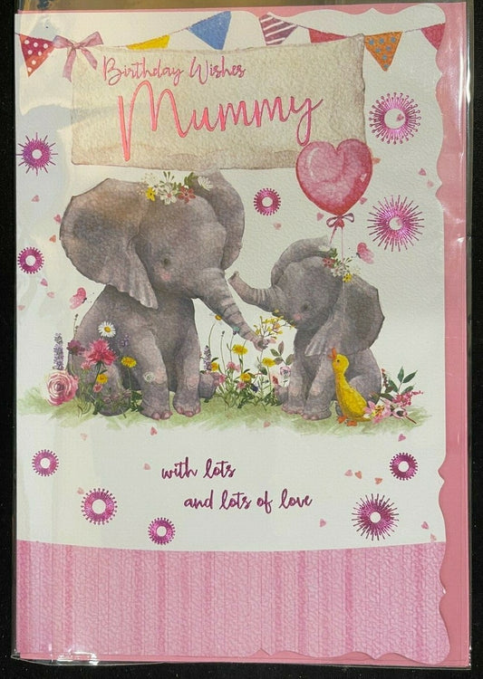 Birthday Wishes Mummy with lots and lots of love (Birthday Card / Greeting Card)