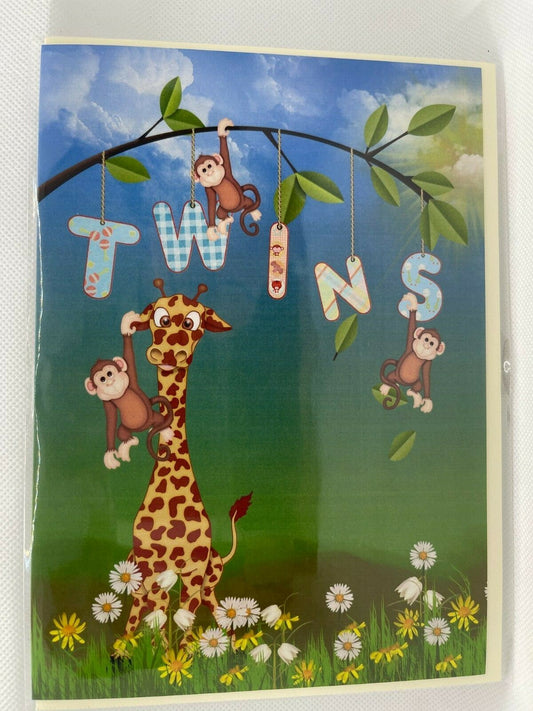 Twins (Birth Congratulations Greeting Card)