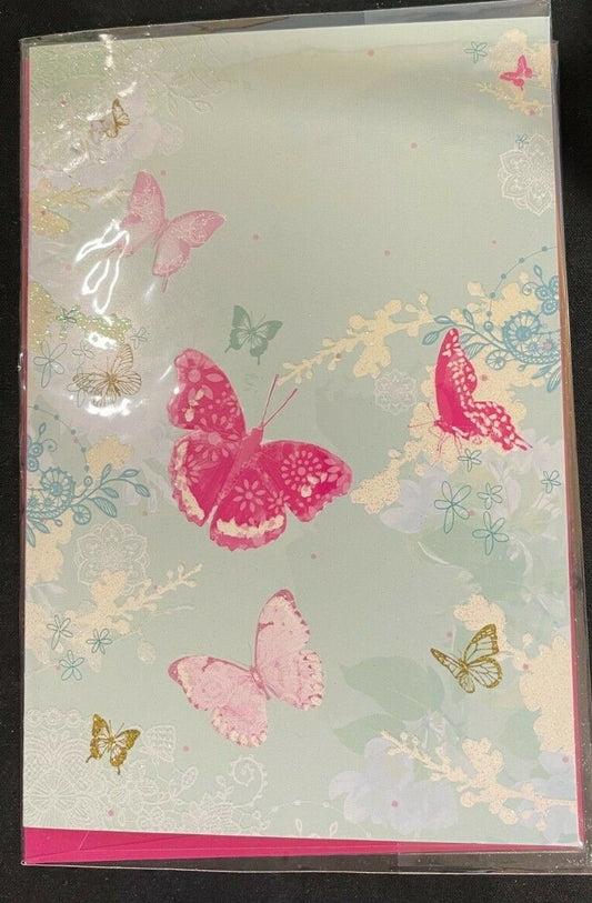 Blank Butterfly Greeting Card  (Blank)