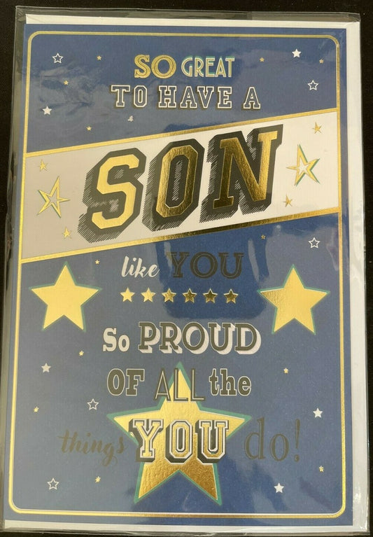 So Great to have a Son like you  (Greeting Card)