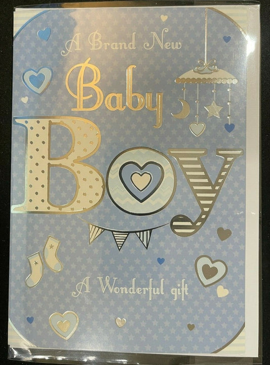 A Brand New Baby Boy A Wonderful Gift  (New Baby Greeting Card)