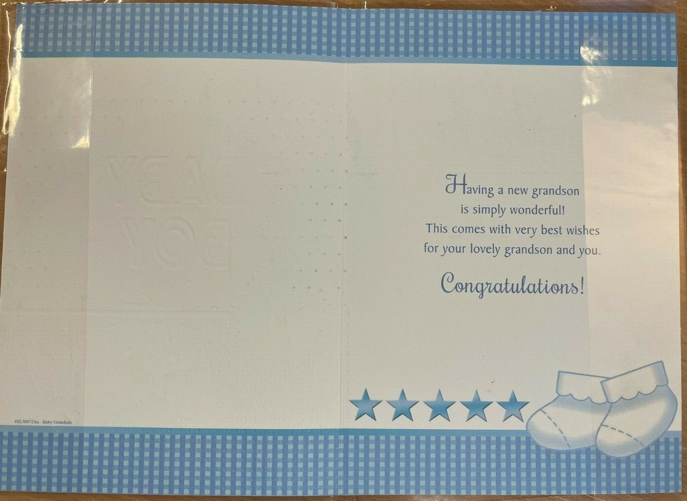 On the birth of your baby Grandson  (New Baby Greeting Card)