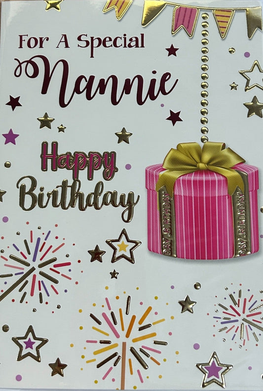 For a Special Nannie Happy Birthday (Greeting Card)