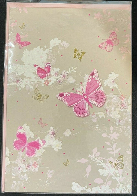 Blank Butterfly Greeting Card  (Blank Greeting Card)