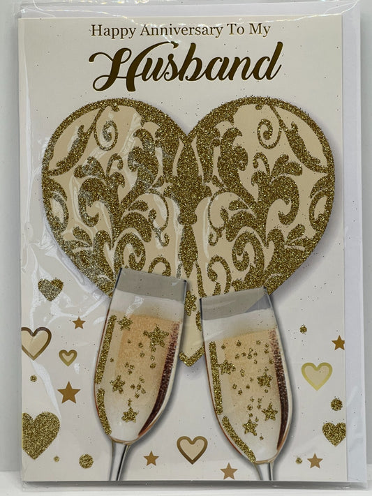 Happy Anniversary to My Husband (Greeting Card)