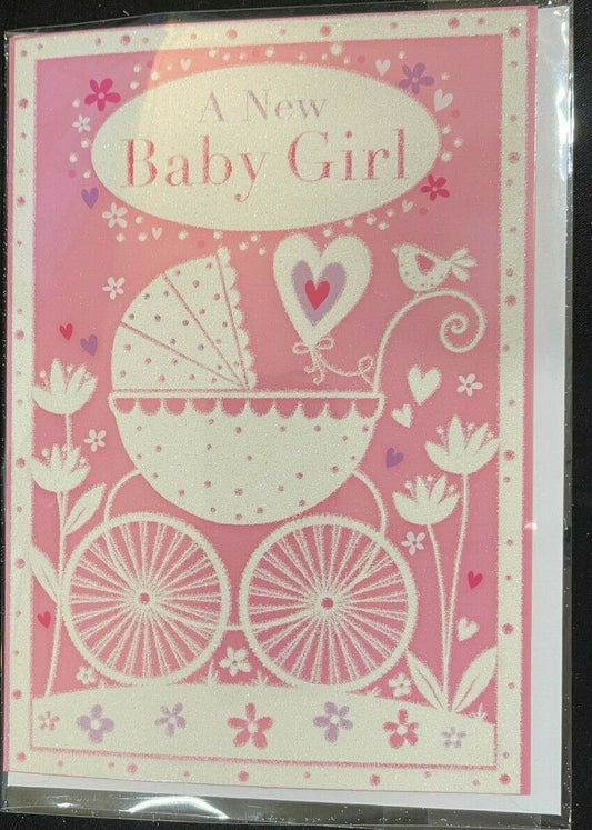 A New Baby Girl (New Baby Greeting Card)