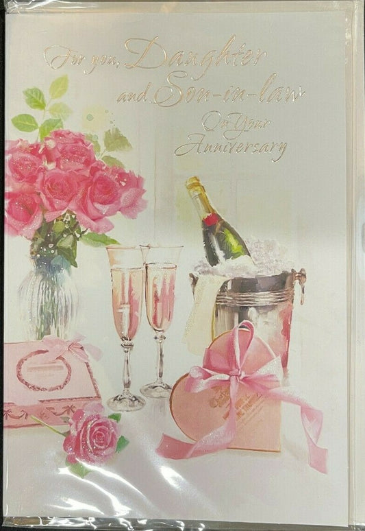 For You, Daughter and Son In Law on your Anniversary (Greeting Card)