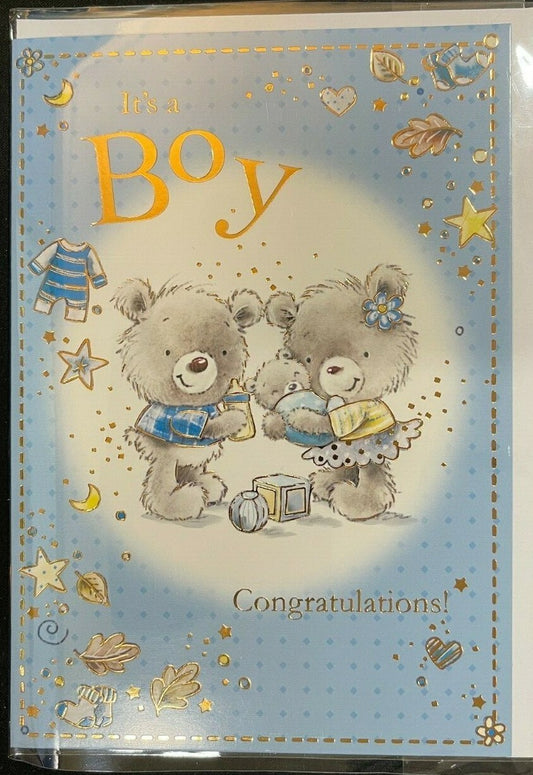 It's a Boy Congratulations!  (New Baby Greeting Card)