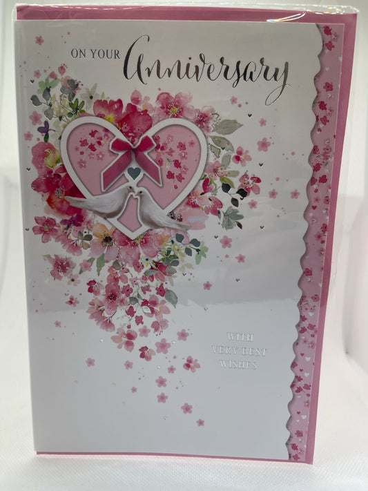On Your Anniversary, With Very Best Wishes  (Greeting Card)