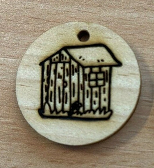 Wood Personalised Keyring - For House, Shed, Caravan