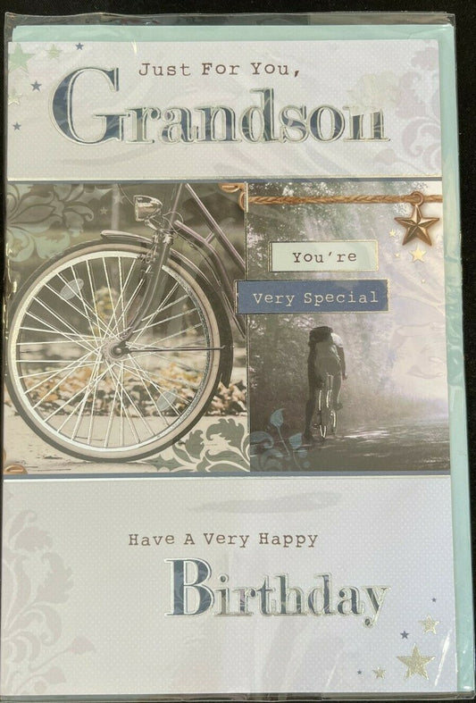 Just for you Grandson Happy Birthday  (Greeting Card)