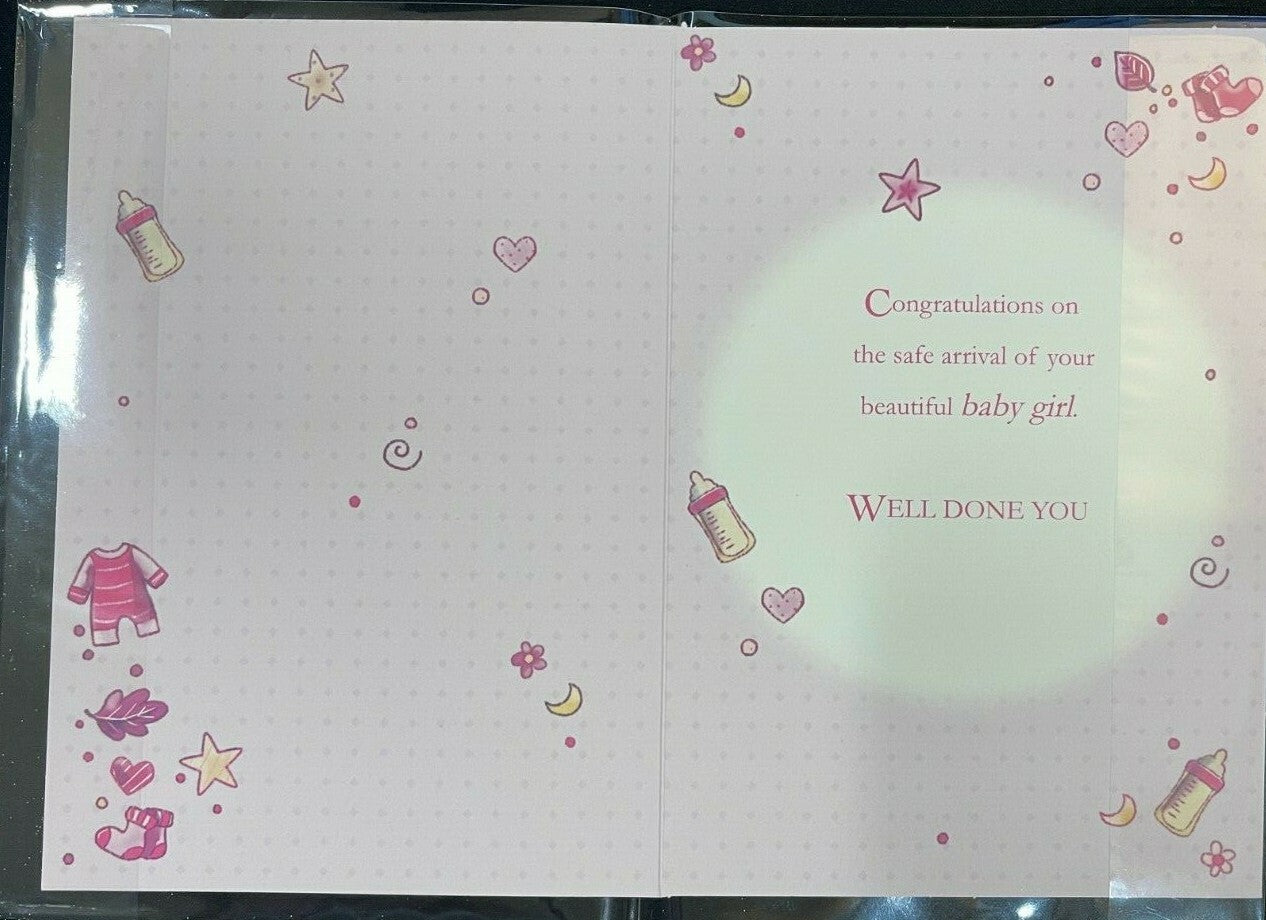 It's a Girl Congratulations! (New Baby Greeting Card)