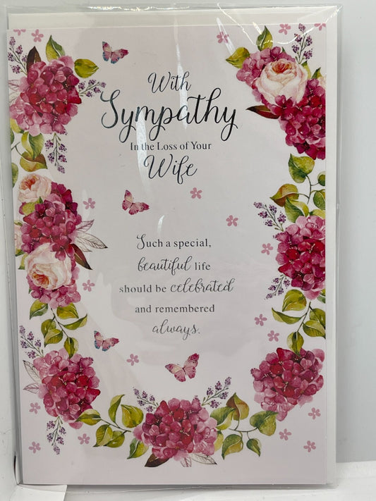 With Sympathy in the loss of your Wife (Sympathy Card)