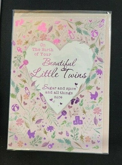 On The Birth of Your Beautiful Little Twins (Birth / Greeting Card)