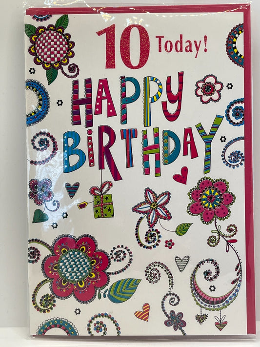10 Today! Happy Birthday (Birthday Greeting Card)