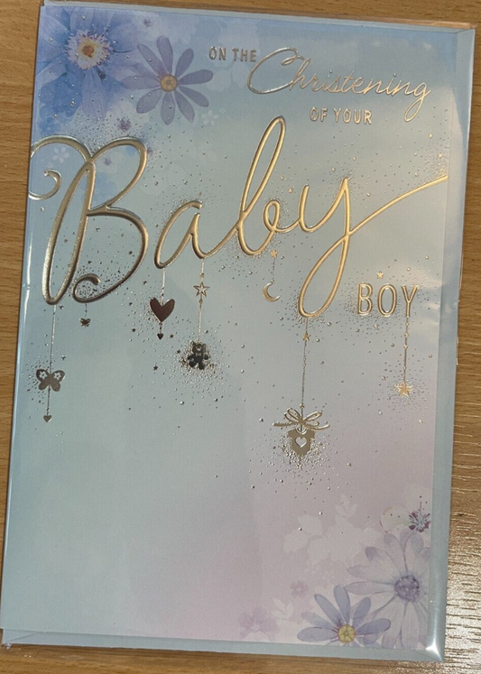 On the Christening of Your Baby Boy  (Greeting Card)
