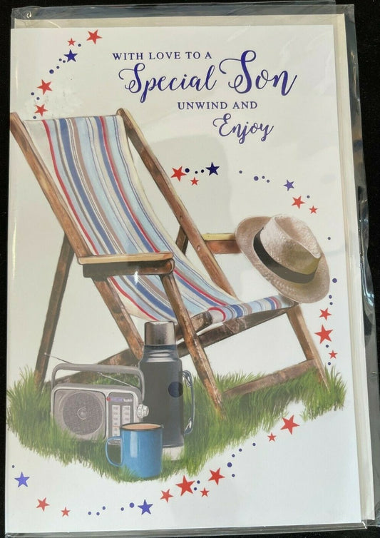 With Love to a Special Son Unwind and Enjoy  (Birthday / Greeting Card)