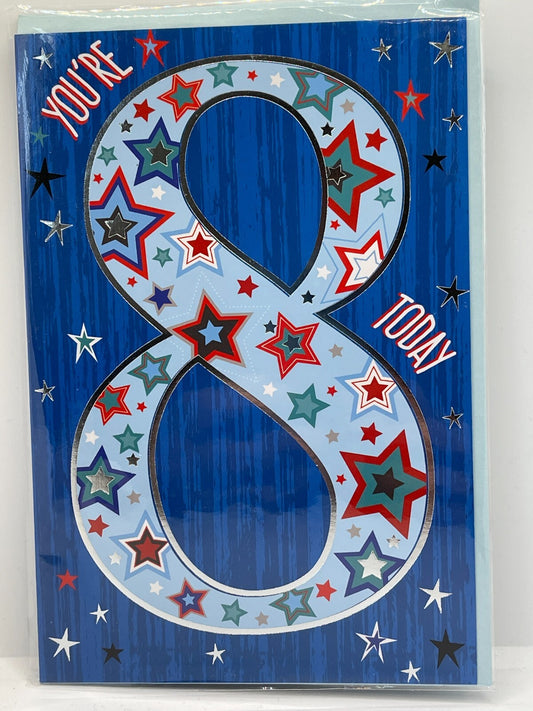 You're 8 Today (Birthday Greeting Card)