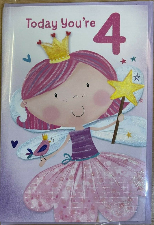 Today You're 4  (Birthday Card / Greeting Card)