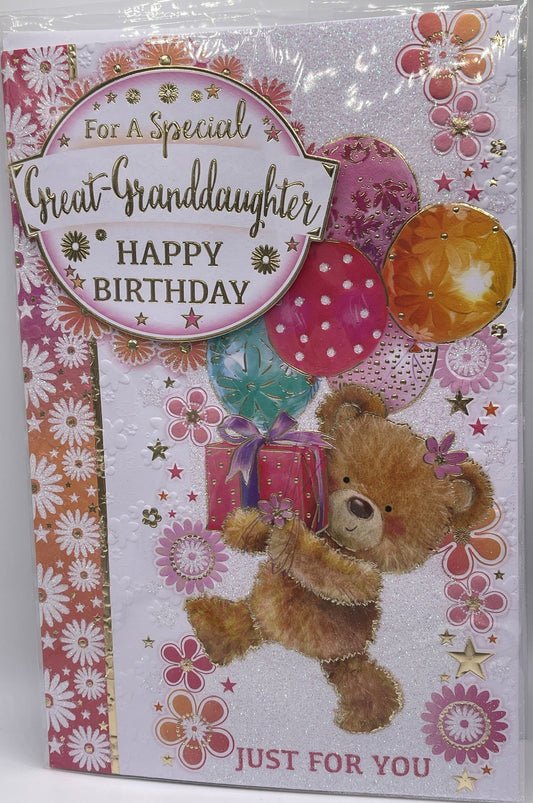 For a Special Great-Granddaughter Happy Birthday (Greeting Card)