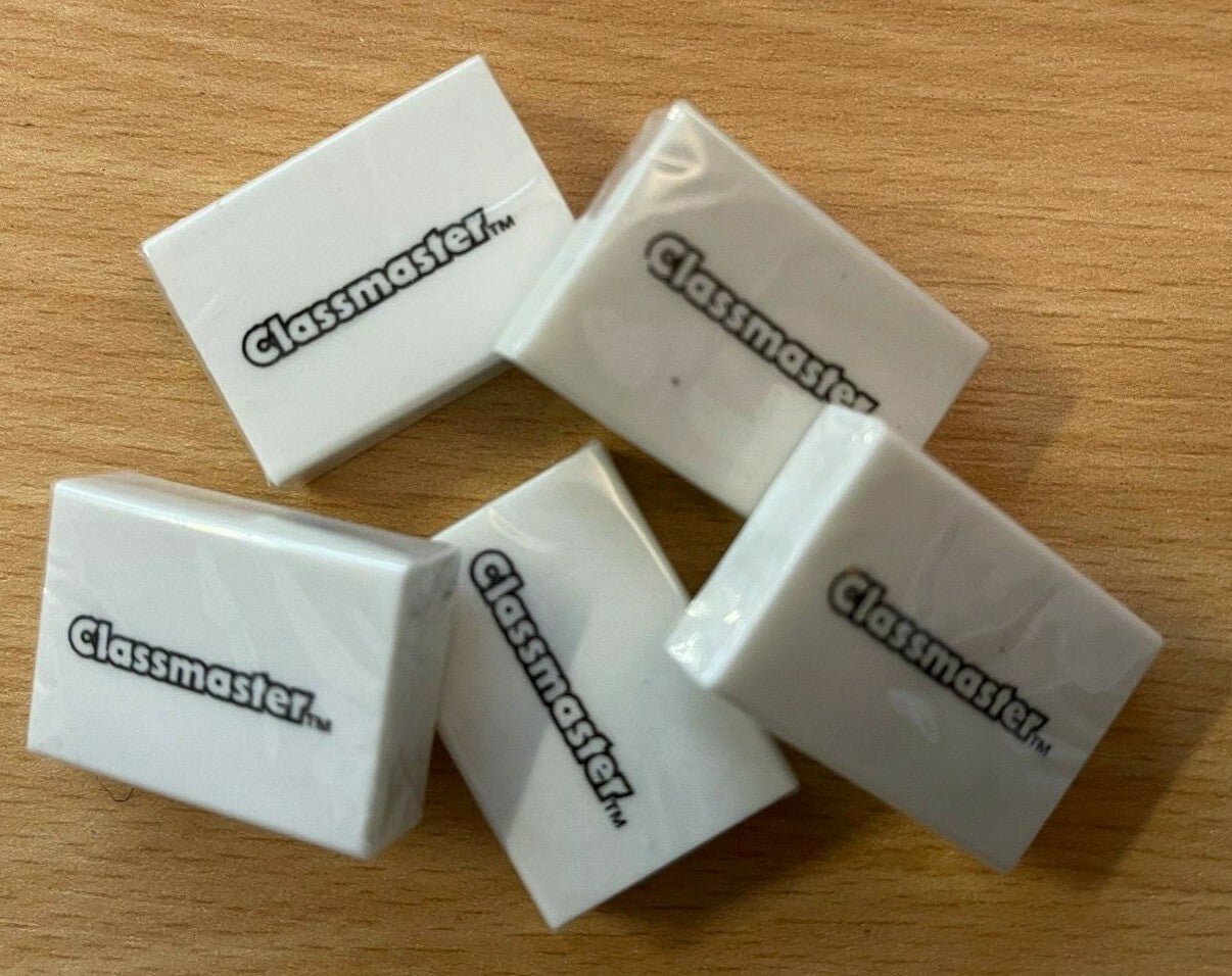 Classmaster Small Plastic Eraser x 5
