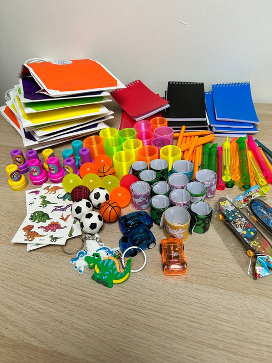 10 Party Bags along with various Party Bag fillers - everything in photos