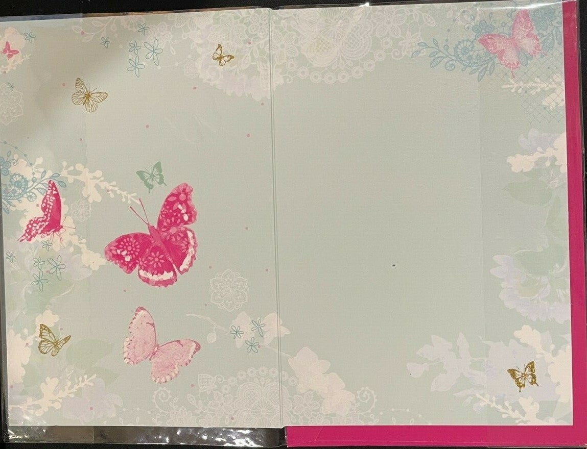 Blank Butterfly Greeting Card  (Blank)