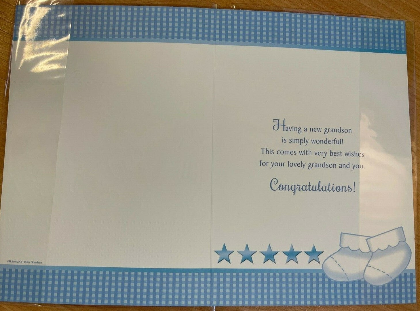 On the birth of your baby Grandson  (New Baby Greeting Card)