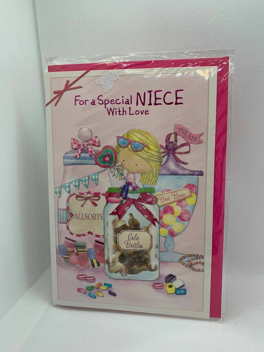 For A Special Niece With Love  (Birthday Card / Greeting Card)