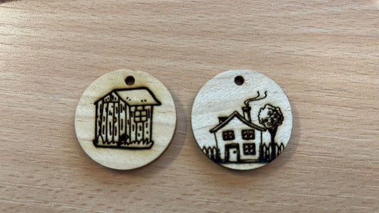 Wood Personalised Keyring - For House, Shed, Caravan