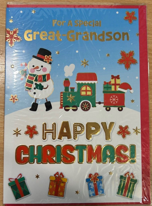 For a Special Great-Grandson Happy Christmas (Christmas Greeting Card)