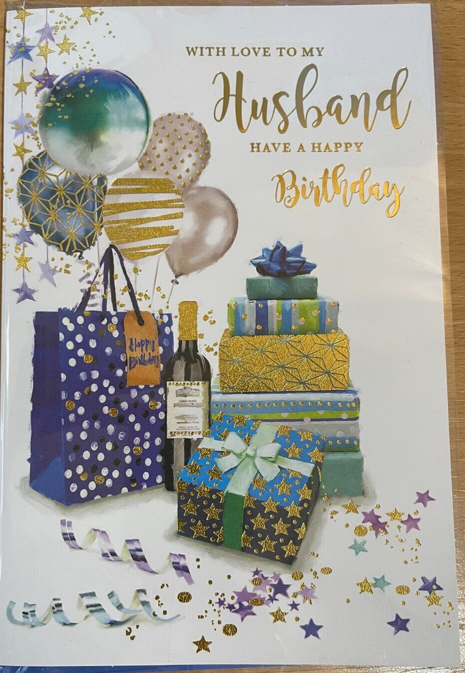 With Love to My Husband Have a Happy Birthday  (Larger Birthday Greeting Card)