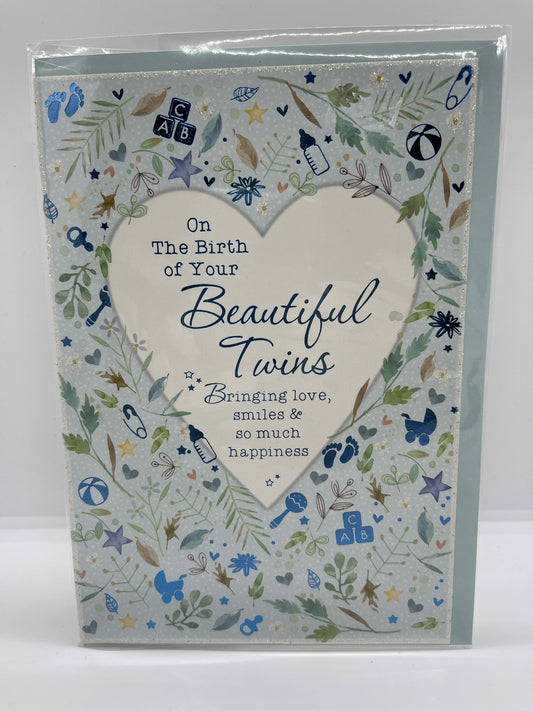 On The Birth of Your Beautiful Twins (Greeting Card)