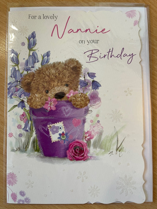 For a Lovely Nannie on your Birthday  (Birthday Card / Greeting Card)