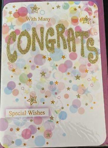 With Many Congrats Special Wishes (Greeting Card)