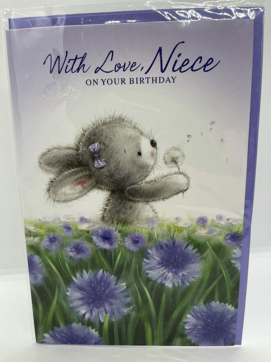 With Love, Niece On Your Birthday (Greeting / Birthday Card)