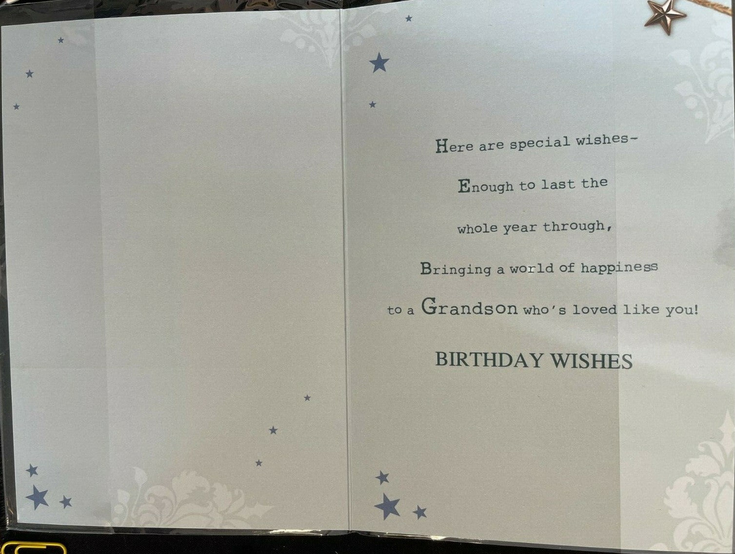 Just for you Grandson Happy Birthday  (Greeting Card)