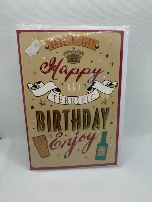 Have A Happy And Terrific Birthday Enjoy (Greeting Card)